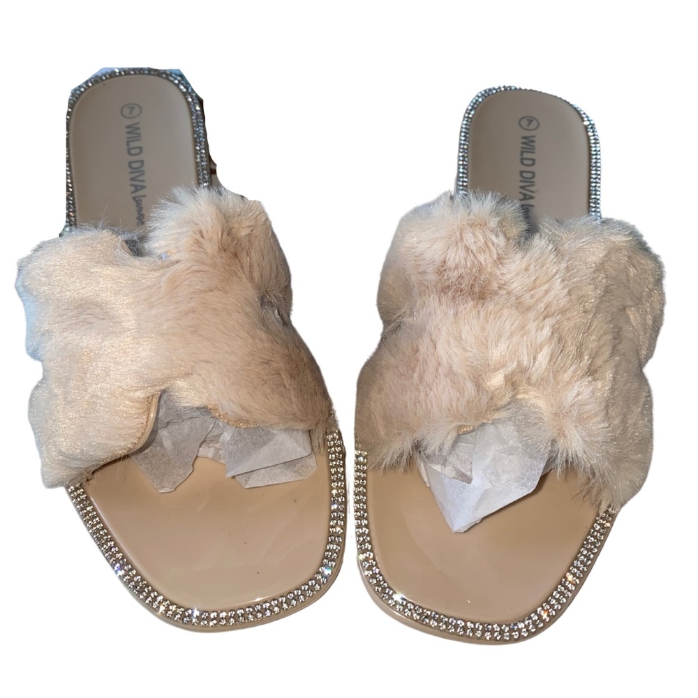 FAUX FUR SLIDES